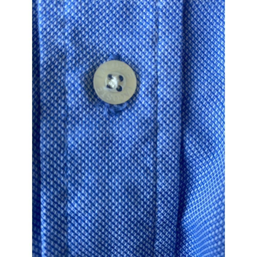 Lacoste Vintage 80s90s Men's Oxford Shirt Button Down LS Blue France Size 42 - Picture 7 of 11